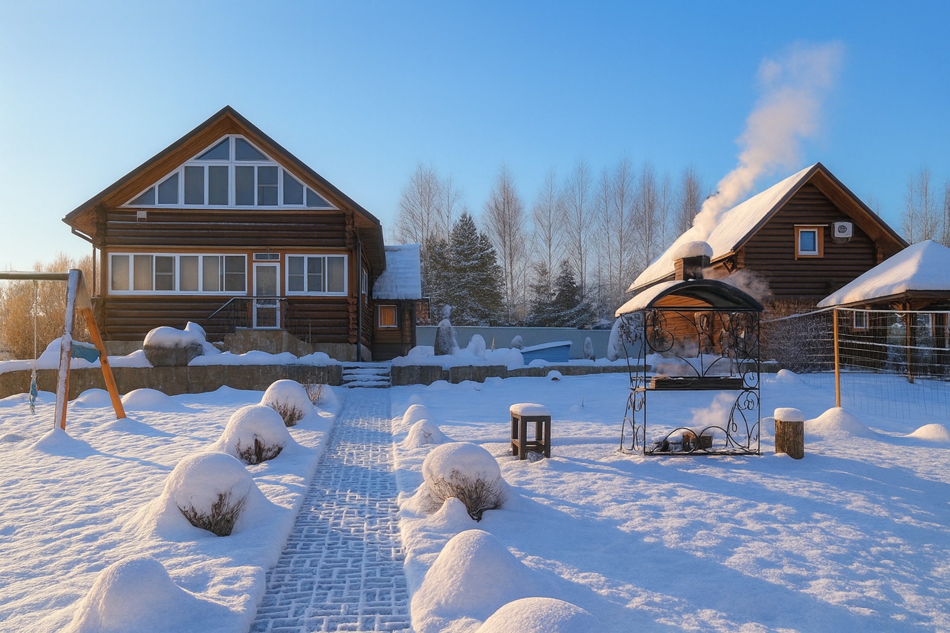 снять коттедж на зимние праздники